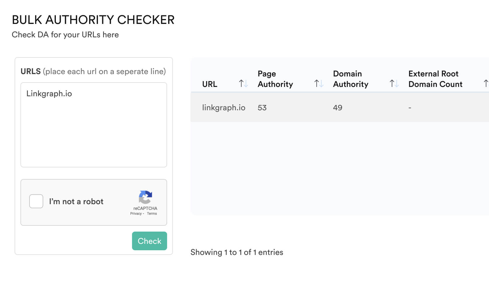 bulk authority checker dashboard