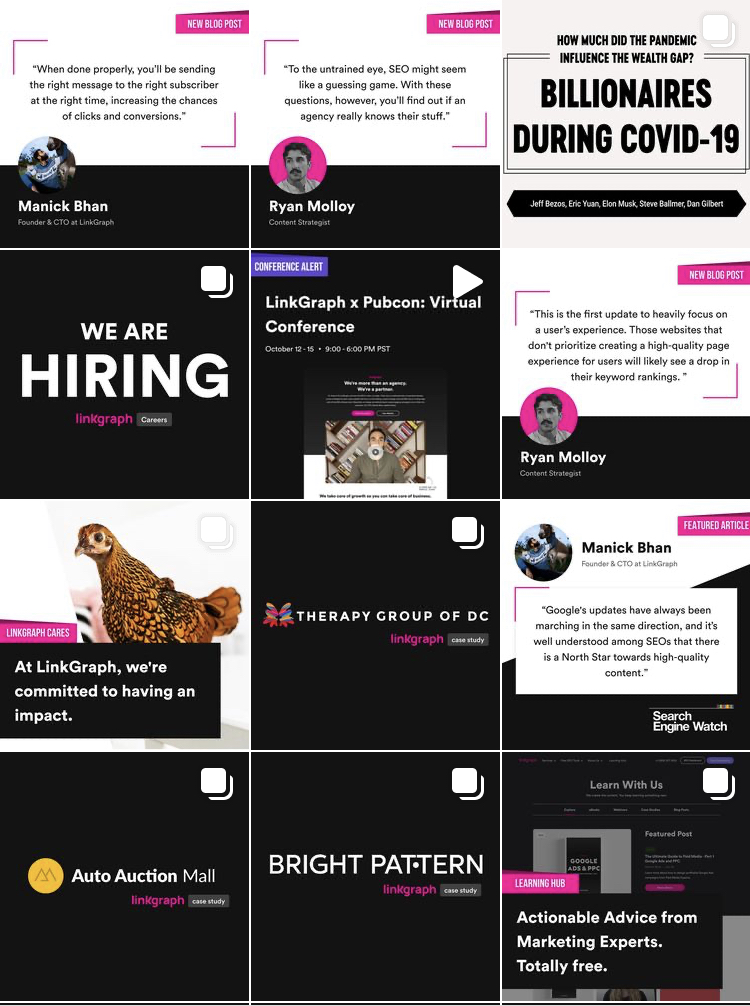 example of social media content