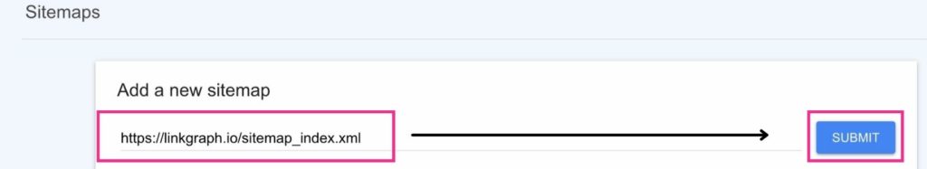 how to add new site map screenshot in GSC