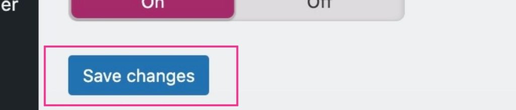 save changes button