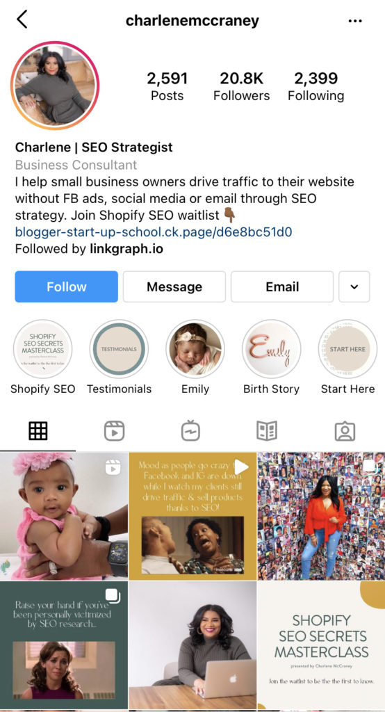 @charlenemccraney instagram profile