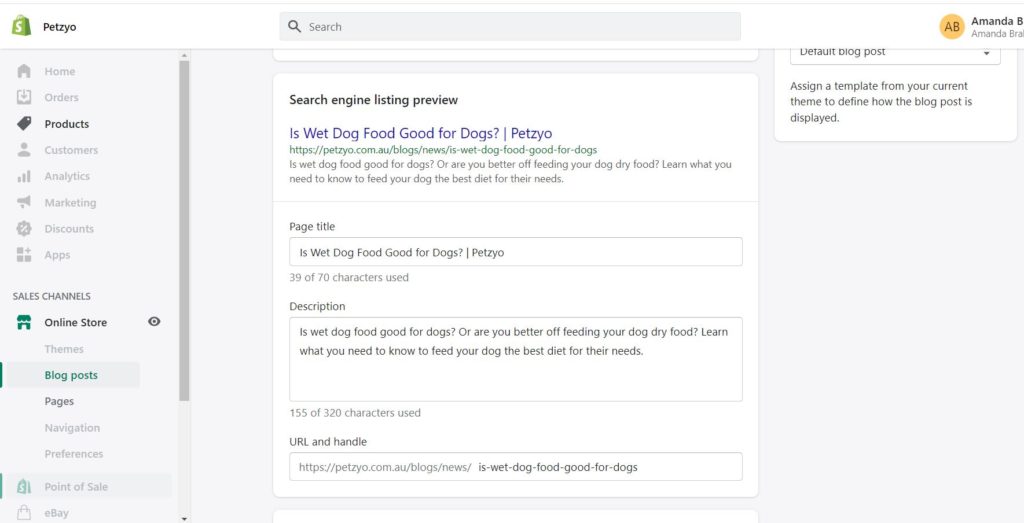 Optimizing page titles for SEO in a Shopify Store