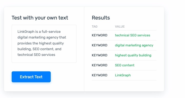 example of a text extractor