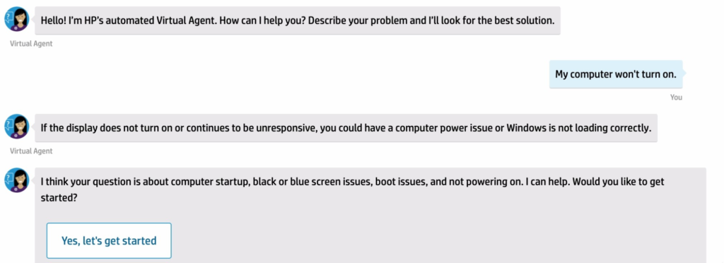 example of a chatbot
