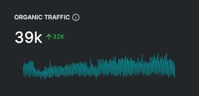 Organic traffic report screenshot
