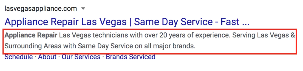 example of a meta description