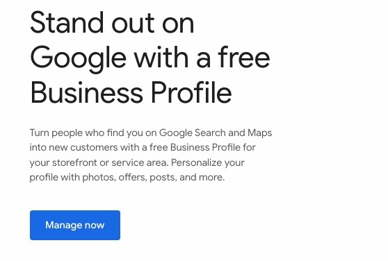 GMB Profile sign in page