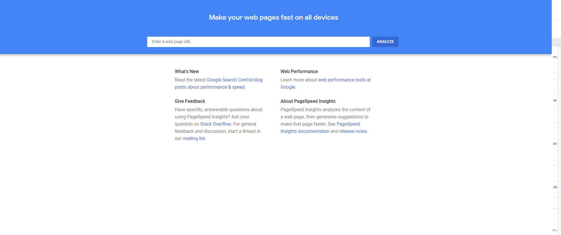 PageSpeed Insights screenshot
