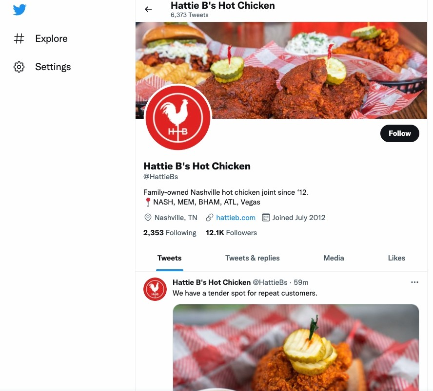example of a social media profile that helps local seo
