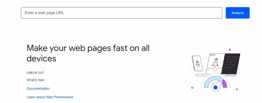 Screenshot from PageSpeedInsights
