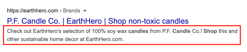meta description wit a CTA