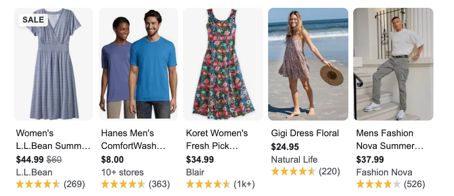 products rich result for summer clothes