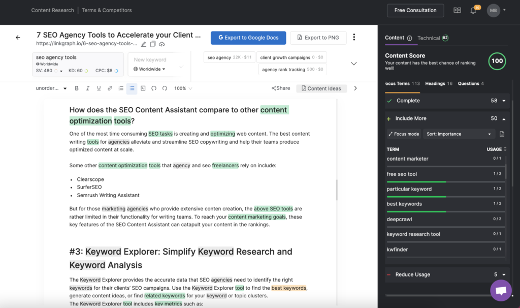SEO Content Assistant from SearchAtlas