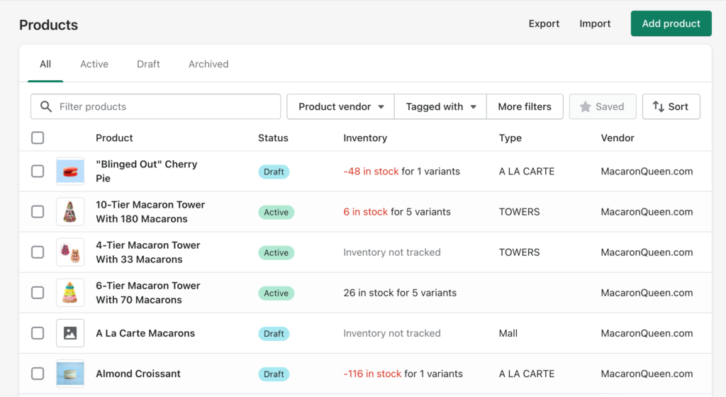 List of blog articles in a Shopify store