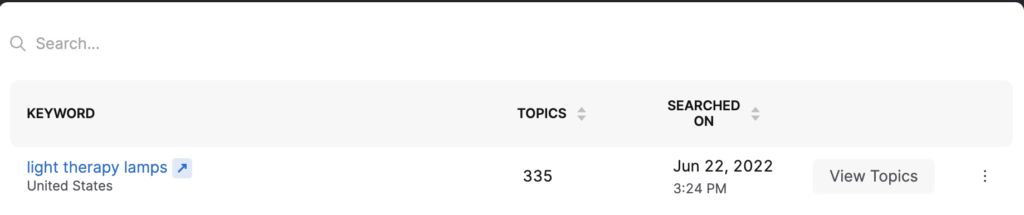 screenshot of the SearchAtlas Content Planner