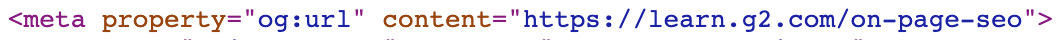 screenshot of an of:url open graph tag in HTML